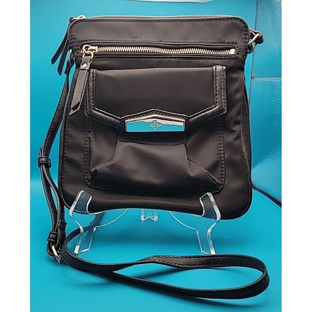 Simply Vera Vera Wang Crossbody Bag Womens Medium Black Shoulder Purse EUC Clean